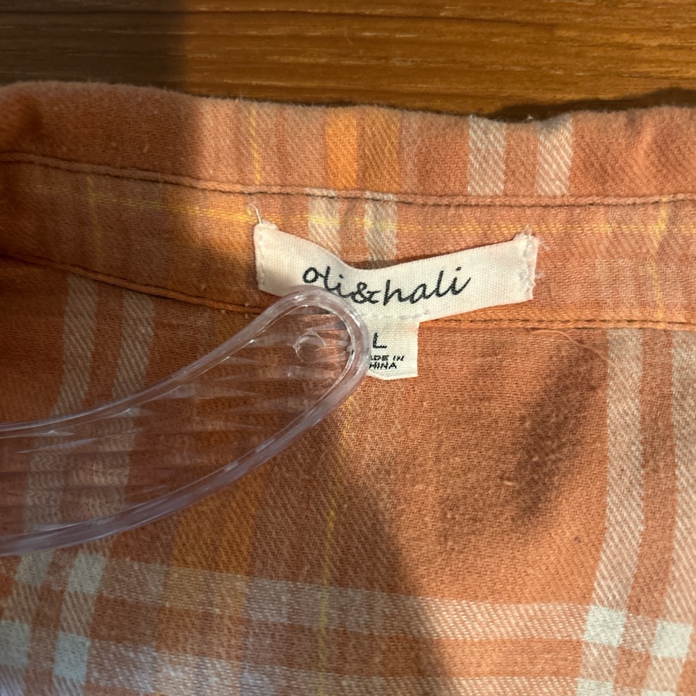Oli & Hali Orange and Brown Plaid Dress - Picture 3 of 6